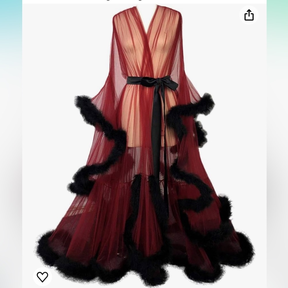 Boudoir Feather Robe - full, flowing and fab! One size fits most!